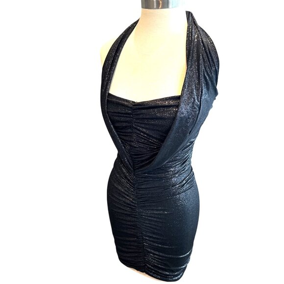 Twenty Sparkly Glitter Bodycon Halter Mini Dress - Picture 3 of 11